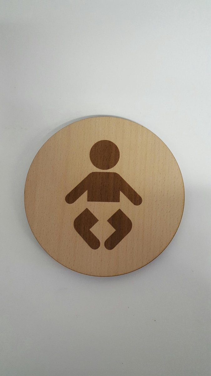 Bordje pictogram baby - rond