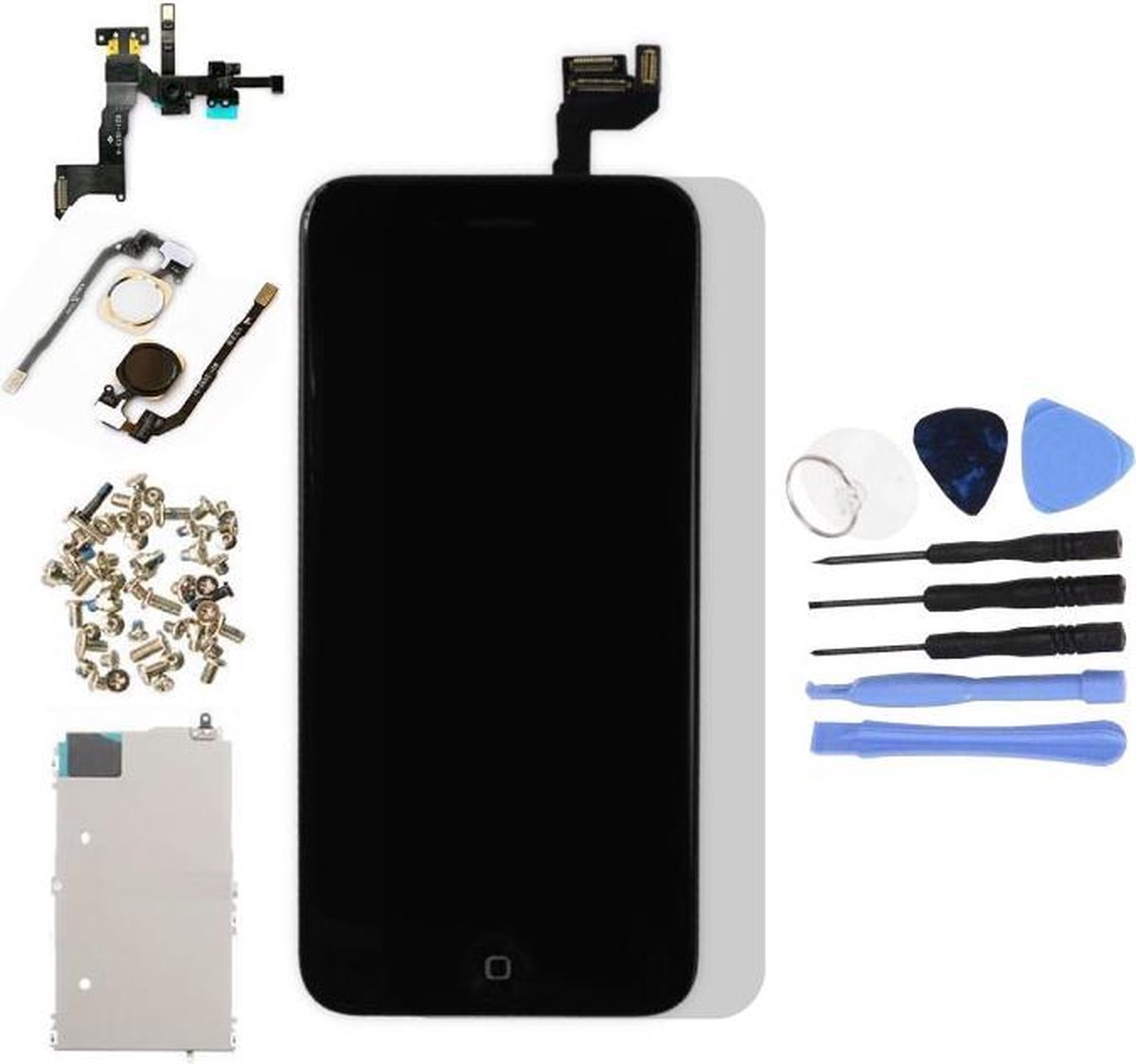 Voor Apple iPhone 6S 4.7" - AA+ Voorgemonteerd LCD scherm Zwart & Tools + Screen Guard