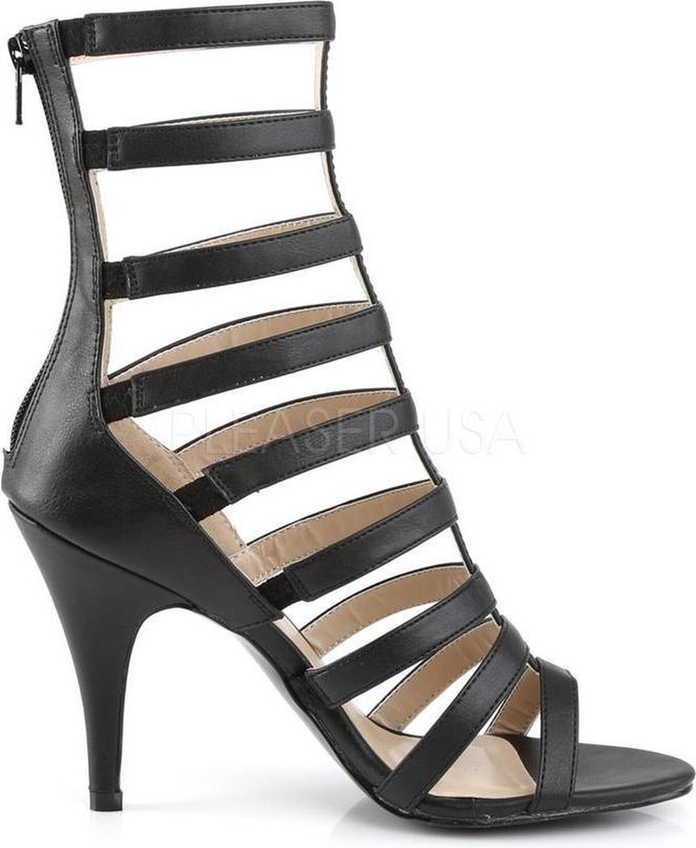 Dream-438 sandaal enkellaars met bandjes en hak mat zwart - (EU 48 \u003d US 17)  - Pleaser | bol.com
