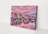 Trondheim | Noorwegen | Steden | Canvasdoek | Wanddecoratie | 60CM x 40CM | Schilderij | Foto op canvas