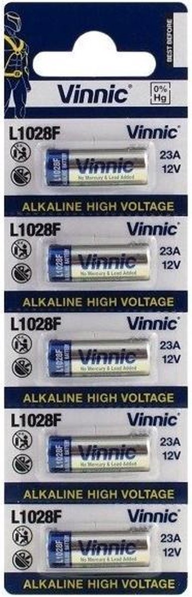 5 Stuks Vinnic A23 12V Alkaline L1028F