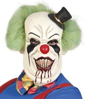 4 stuks: Masker - Horror Clown DeLuxe met haar - Latex