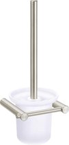WillieJan Toiletborstel Met Houder HI-2594B - Mat RVS - Muurbevestiging