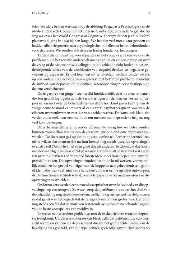 Mindfulness en cognitieve therapie bij depressie