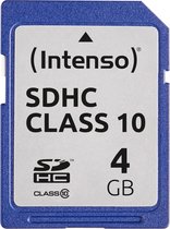 Intenso 4GB SDHC flashgeheugen Klasse 10