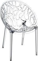 CLP Design tuinstoel CRYSTAL bistrostoel - stapelbare stoel, belastbaar tot 160 kg, weer- en UV-bestendig transparant