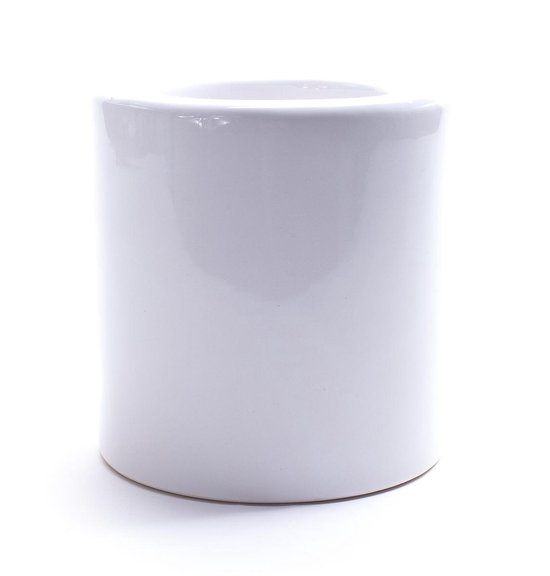 Clayre & Eef Brosse WC avec support Ø 11x24 cm Blanc Céramique Rond