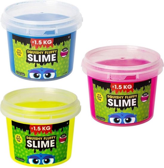 Squishy Fluffy Slime Emmer 1,5 Kilo Assorti | bol.com