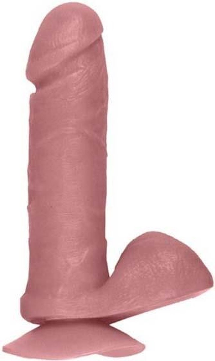 Goedkoopste Dong with balls - Beige - 15 cm. (6 inch