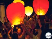 20 x Gekleurde Wensballonnen vliegende papieren lantaarns ufo ballon zweeflantaarn: : VOLANTERNA®