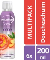 Andrélon Ochtend Boost Bloedsinaasappel & Gember Doucheschuim - 6 x 200 ml - Voordeelverpakking