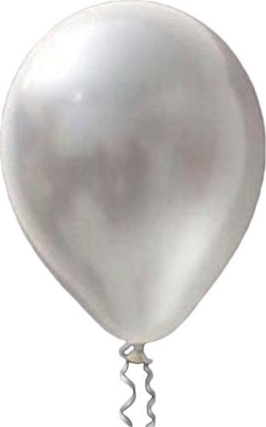 50 stuks - Witte parelmoer metallic ballon 30 cm hoge kwaliteit