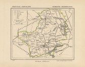 Historische kaart, plattegrond van gemeente Idaarderadeel in Friesland uit 1867 door Kuyper van Kaartcadeau.com