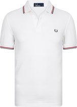 Fred Perry M3600 shirt - polo White / Bright Red / Navy