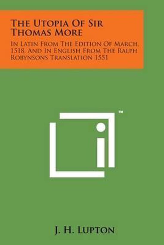 The Utopia of Sir Thomas More