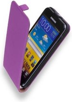 Lederen Flip case Telefoonhoesje Samsung Galaxy Note 2 N7100 Lila/Paars