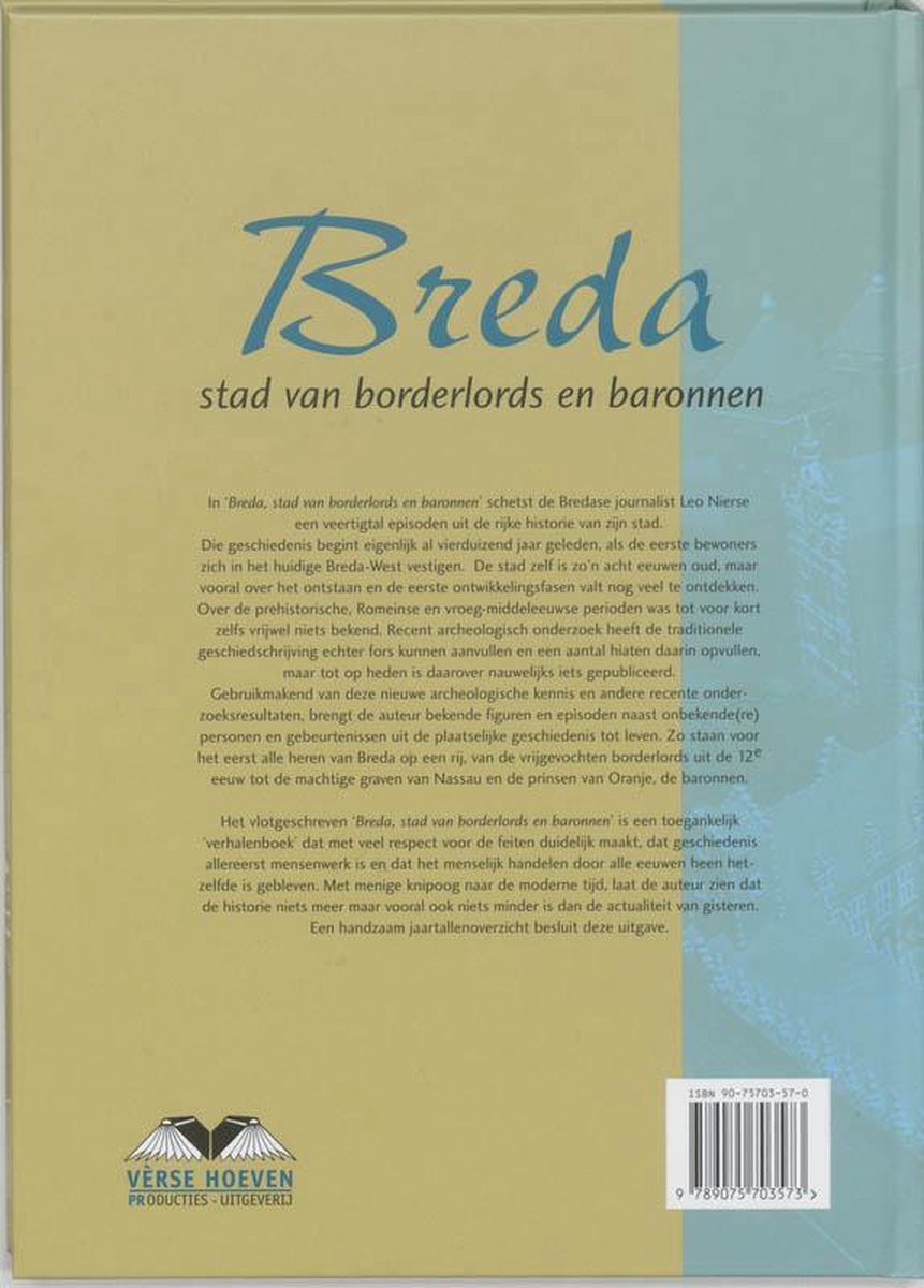 Breda Stad Van Borderlords En Baronnen, L. Nierse | 9789075703573 ...