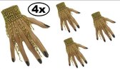 4x Armband goud met steentjes