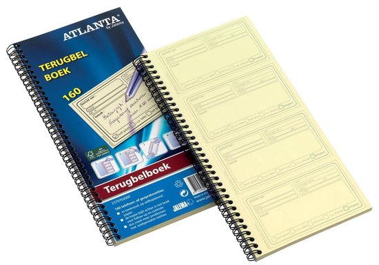 7x Atlanta by Jalema terugbelboeken 160 notities, zelfkopiÃ«rend, Nederlandstalig