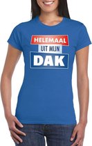 Blauw Helemaal uit mijn dak t-shirt voor dames - Party t-shirts L