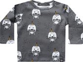 Your Wishes Unisex T-shirt Wallie Charcoal - grijs - Maat 98/104