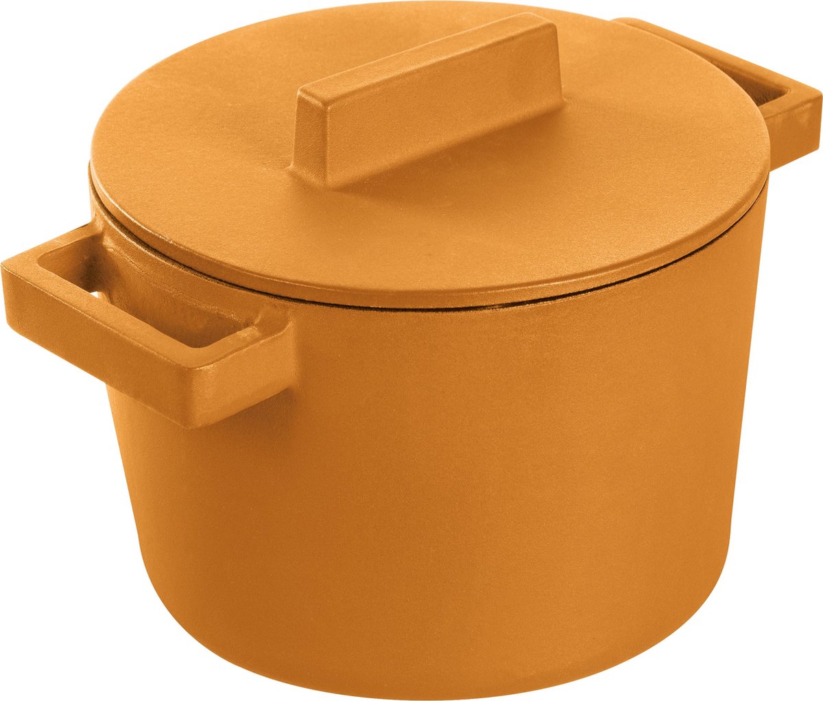 Sambonet - Gietijzer Braadpan Geel - 16 cm incl deksel