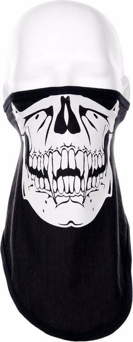 Afbeelding van product Merkloos / Sans marque  Zwart vampierskelet biker masker voor volwassennen