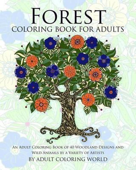 Stress Relief Adult Coloring Books- Forest Coloring Book For ... - cover