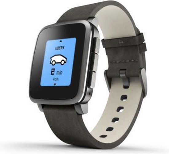 insluiten Betrokken Occlusie Pebble Time Steel Smart Watch zwart | bol.com