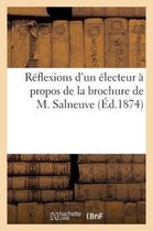 R flexions d'Un lecteur Propos de la Brochure de M. Salneuve ( d.1874)