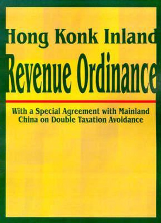 Hong Kong Inland Revenue Ordinance - cover