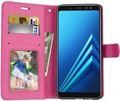 Telefoonhoes Geschikt voor: Samsung Galaxy J7 2018 portemonnee hoesje - Roze