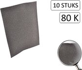 Papier abrasif résistant à l'eau Tooltech K80 (10 pièces)