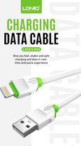 LDNIO LS33 2 Meter USB C Kabel Data- en Laadkabel - Snellader Kabel - Fast en Quick Charge Oplaadkabel
