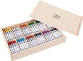 Creall-waxy wooden box assortiment - 144 Stuks  - 12 Kleuren - Ø 12 mm