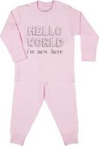 Frogs and Dogs Pyjama Hello World Pink maat 80