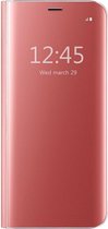Clear View Stand Cover voor Galaxy J5 2017_ Roze