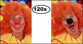 120x Schuimneus rood en mickey zwart - clown circus fun feest festival neus schuim