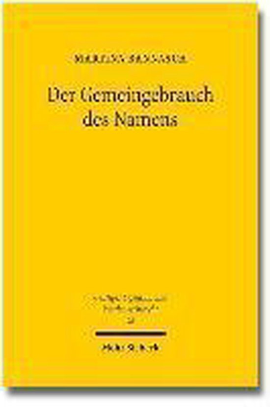 Der Gemeingebrauch des Namens - cover