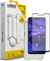 SoSkild Huawei Mate 20 Lite Absorb Impact Case Transparent and Tempered Glass (black)
