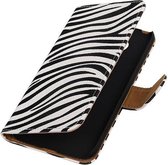 Zebra Bookstyle Wallet Case Hoesje voor LG G5 Wit