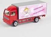 Leuk kado met naam - model vrachtwagen - rood