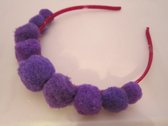 "Diadeem/haarband ""Pompom Purple"""