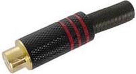 4 fiches Audio RCA femelle filet de repérage JAUNE CAPOT METAL Pour Câble diamètre 6 mm - Instruments de musique