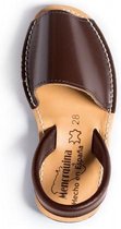 Menorquina-spaanse-sandalen-avarca-kinder-bruin-basismodel-maat 29