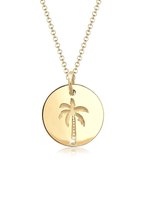 Elli Ketting Palm Zomer Strand 925 verguld zilver