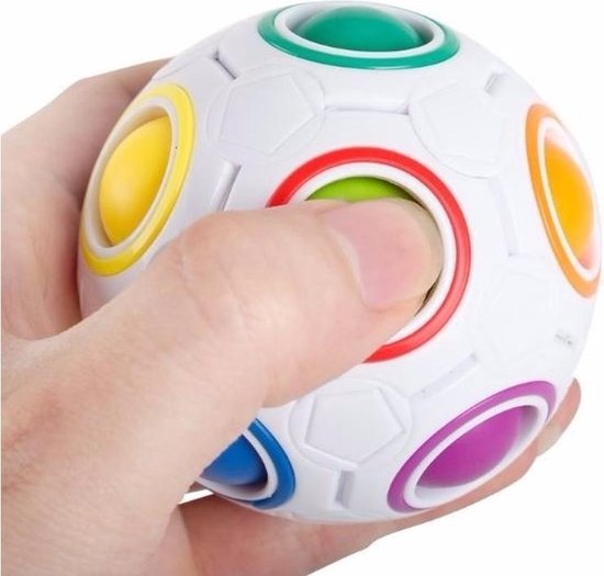 inkomen snel Mens Magische anti stress regenboog puzzel bal van 7 cm - denk en behendigheid  spelletjes | bol.com