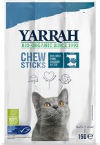 Yarrah Bio Kauwsticks - Rund & Vis - Kattensnack  - 15 g