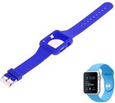 Silicon armband compatibel met Apple Watch 38mm Blauw