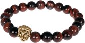 Memphis kralen armband heren Tiger eye Lion